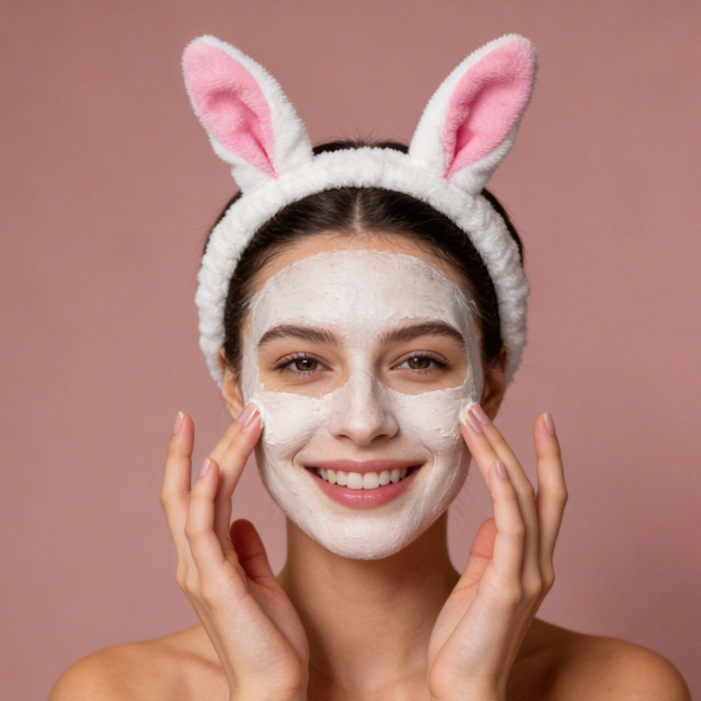 White Bunny Ear Headband