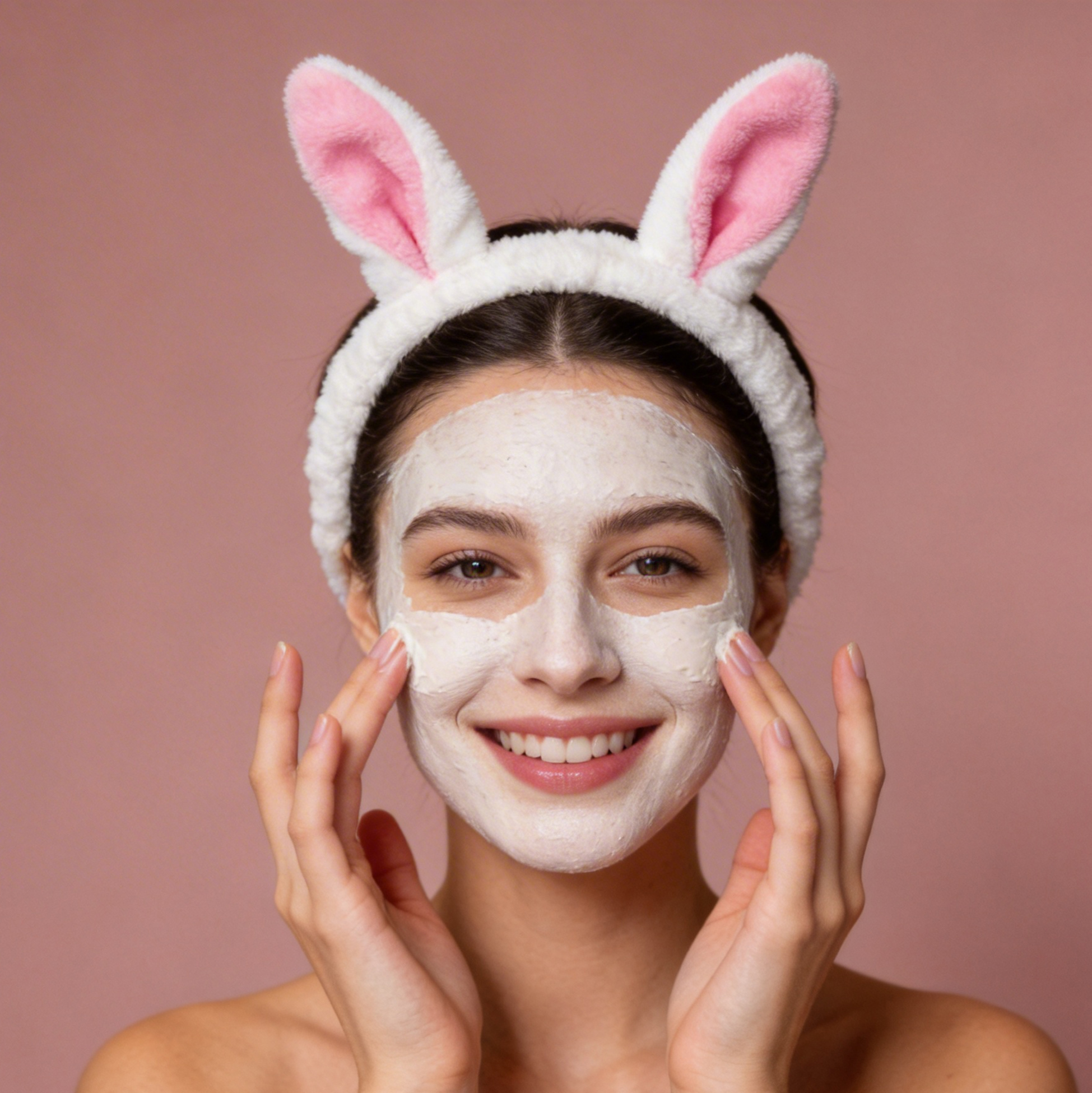 White Bunny Ear Headband