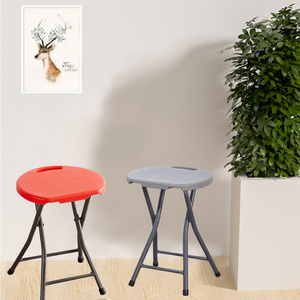 Plastic Stool Thickened Adult Simple Folding Chair Household Folding Stool Portable Outdoor Simplicity Small round Stool
