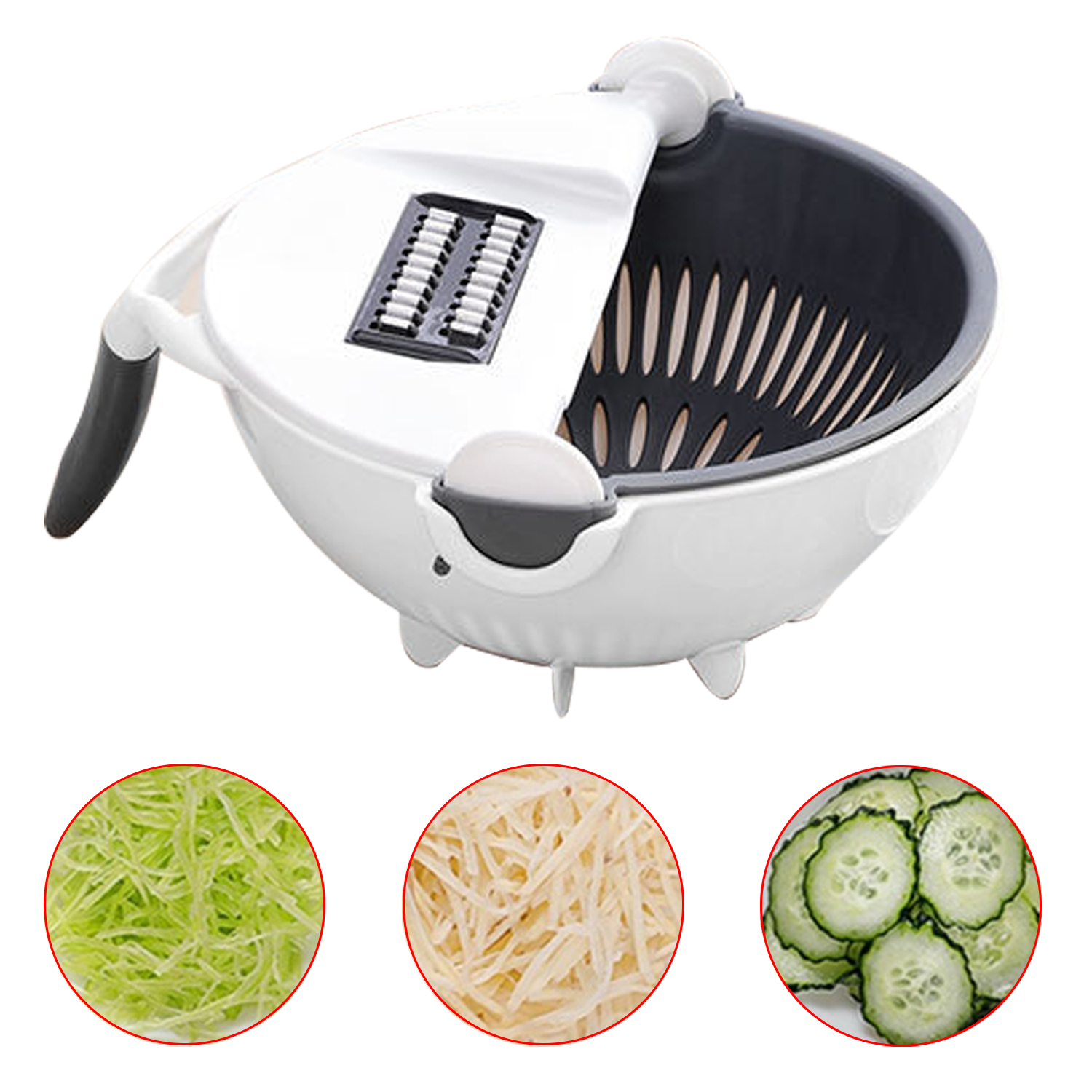 Vegetable Cutter Slicer Multi-functional Drain Basket Vegetable Cutter Slicer Grater Fruit Kitchen & Vegetables Cut Tools