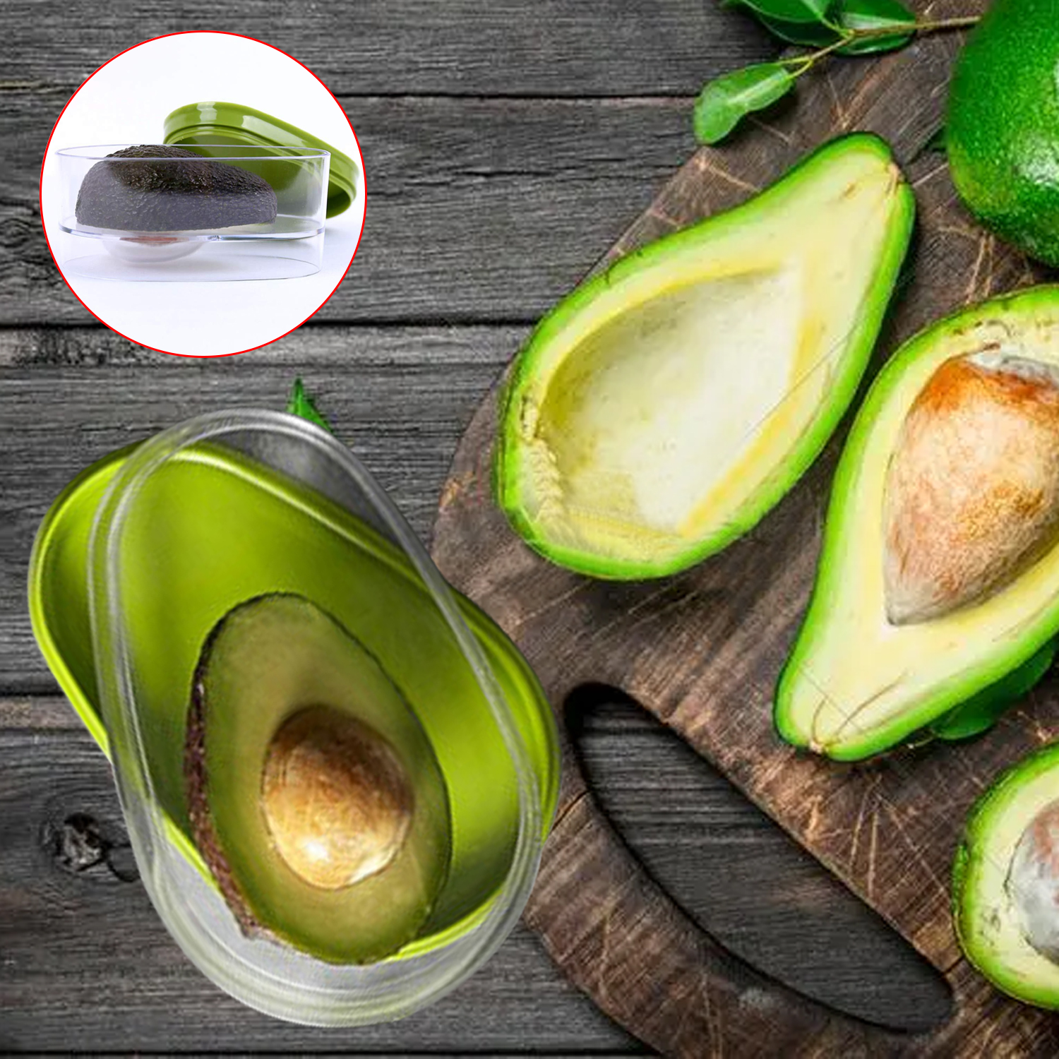 1PC Avocado Food Storage Box Reusable Avocado Saver Plastic Fruit Container for Kitchen Crisper Vegetable Organizer