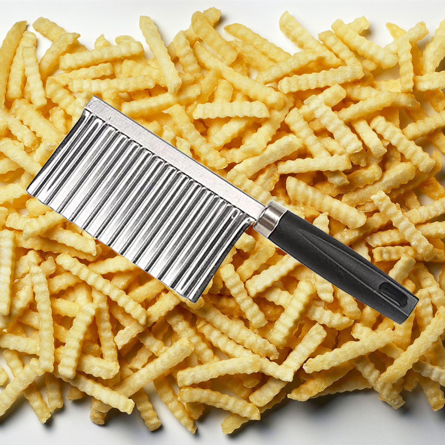 Crinkle French Fry Cutter Knife, Potato Carrot Chip Vegetable French Fry Kitchen Tools, Stainless Steel Multi-functional Wave Knife