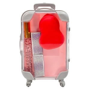 Suitcase-Style Travel Makeup Storage Case for Women