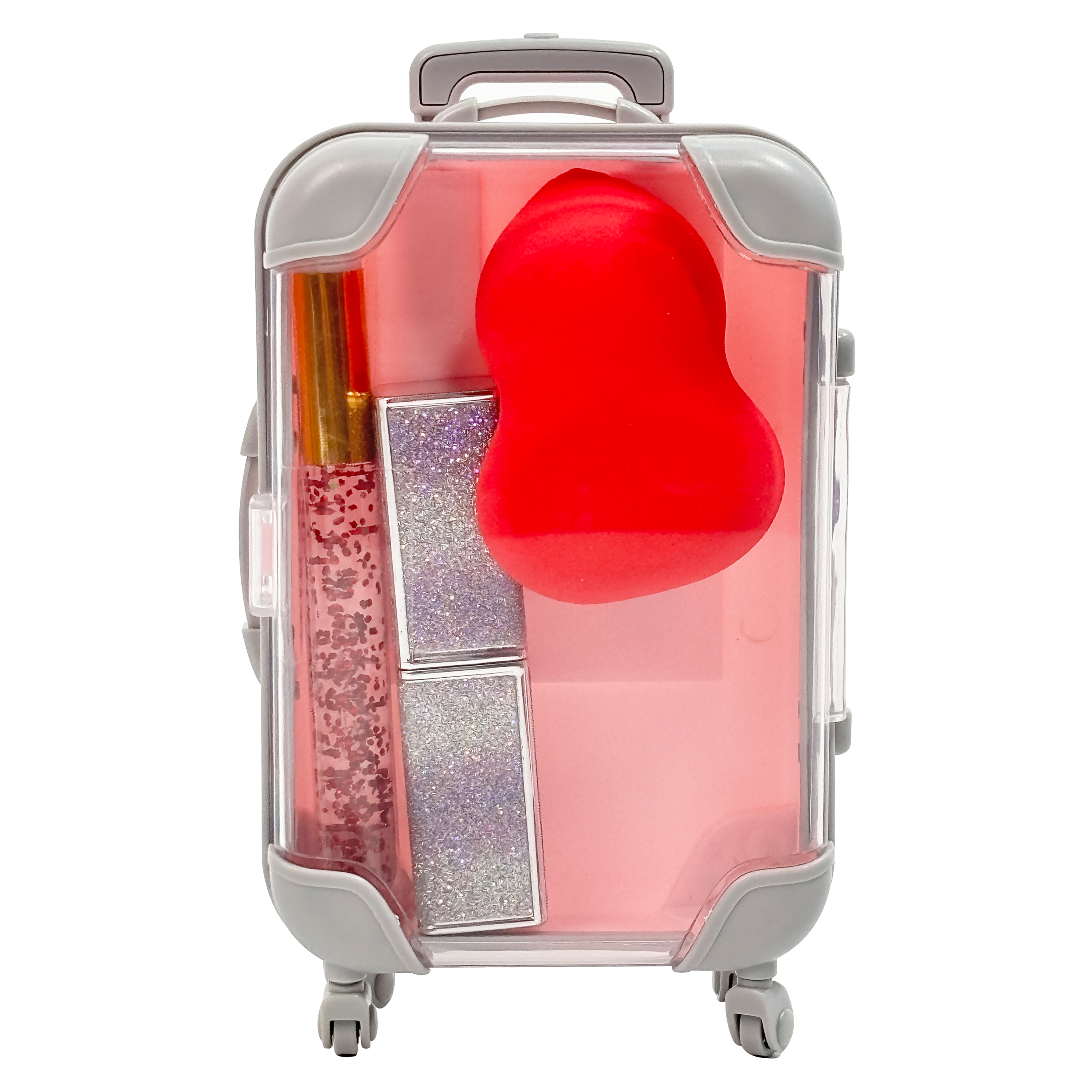 Suitcase-Style Travel Makeup Storage Case for Women