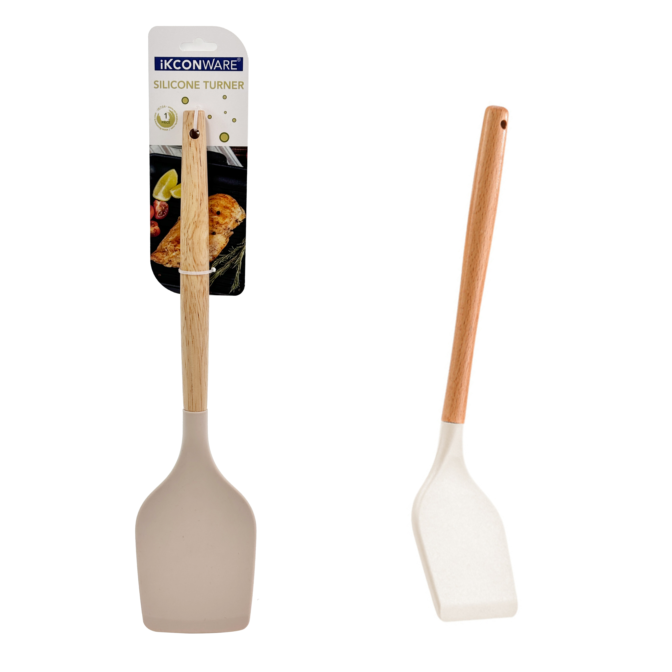 Wooden Handle Silicone Turner