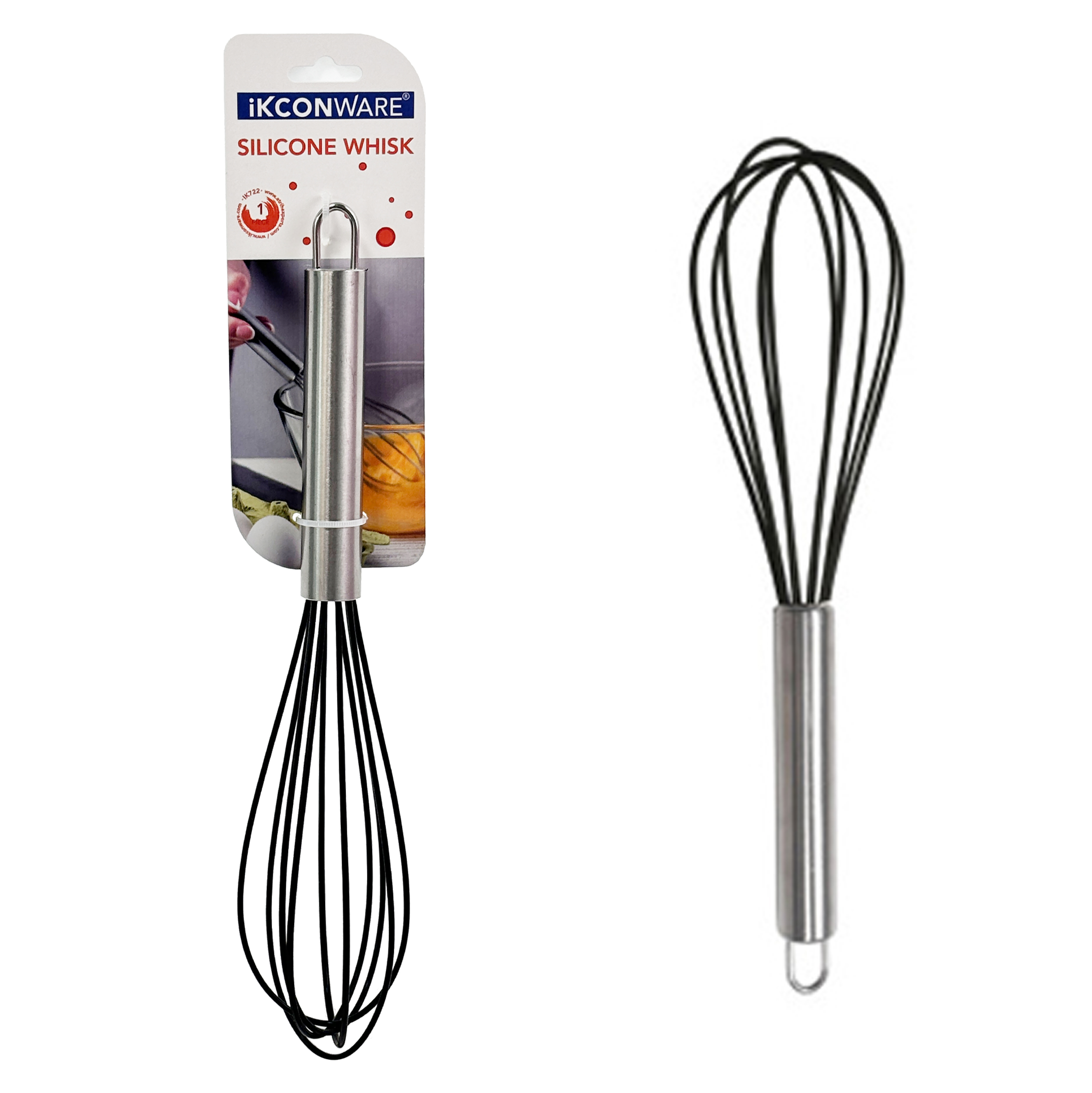 Stainless Steel Handle Silicone Whisk