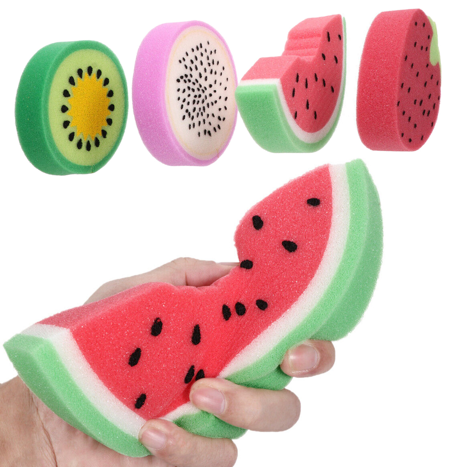 Fruit Shape Dish Cleaning Sponges Cute Thickened Kitchen Sponge Multifunctional Wipe Lightweight Cleaning Dishes