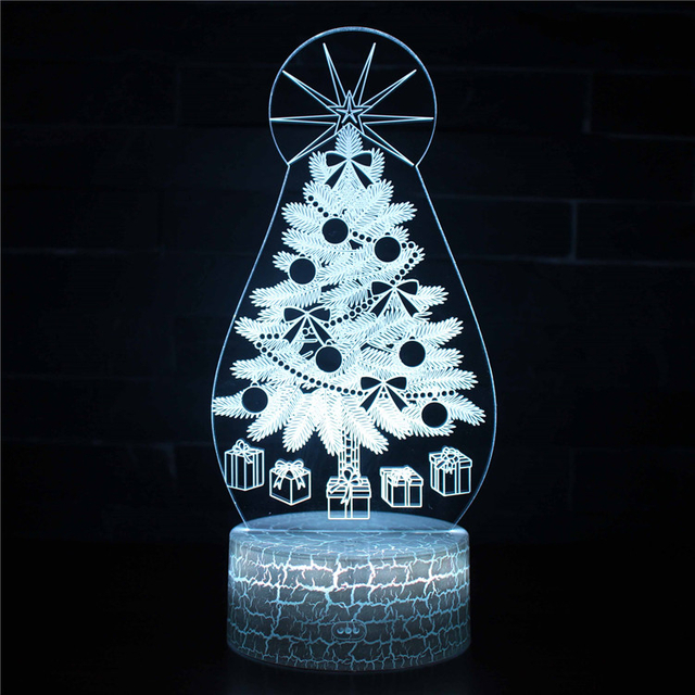 Acrylic 3d Light Decorative Gift for Kids 3D Illusion Lamp Led Touch Control Optical Illusion Visualization Christmas Sign LED Night Light Lamp