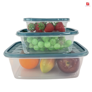 3pcs Food Storage Container Set Plastic Food Jars Cereal Container Crisper Food Container 