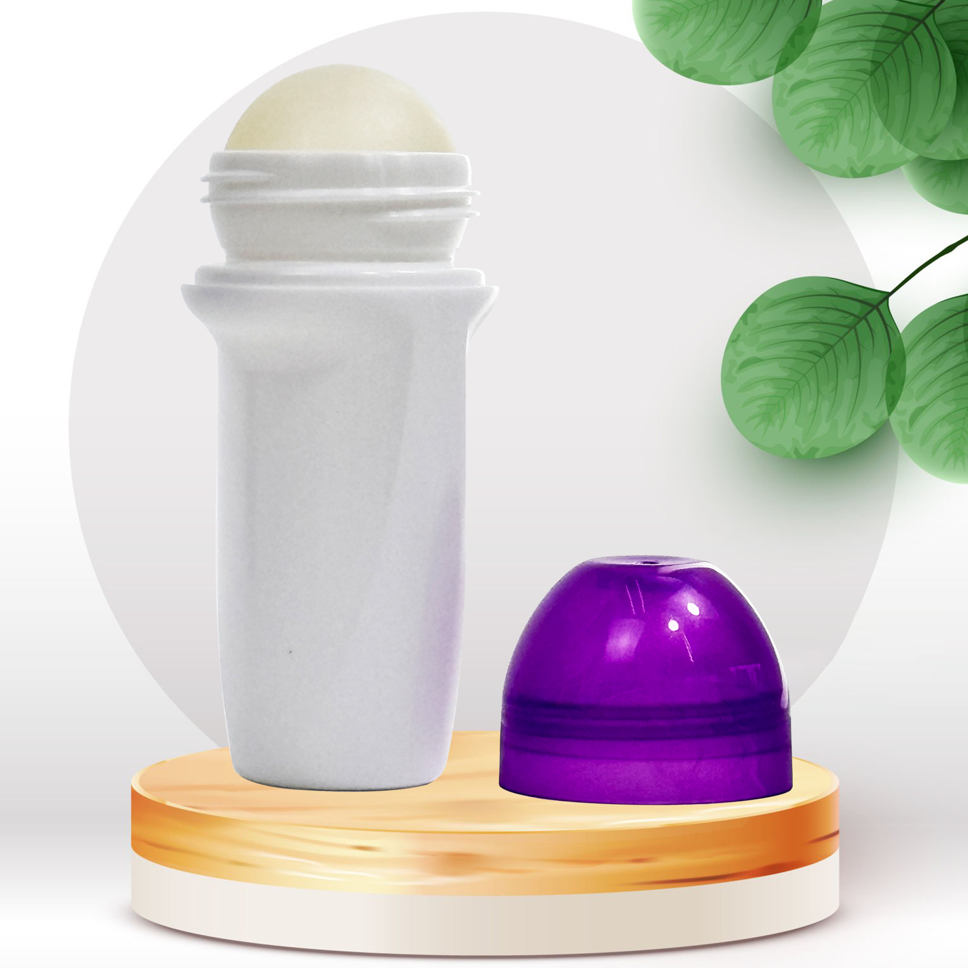 Compact Empty Refillable Roller Ball Bottles for Deodorant