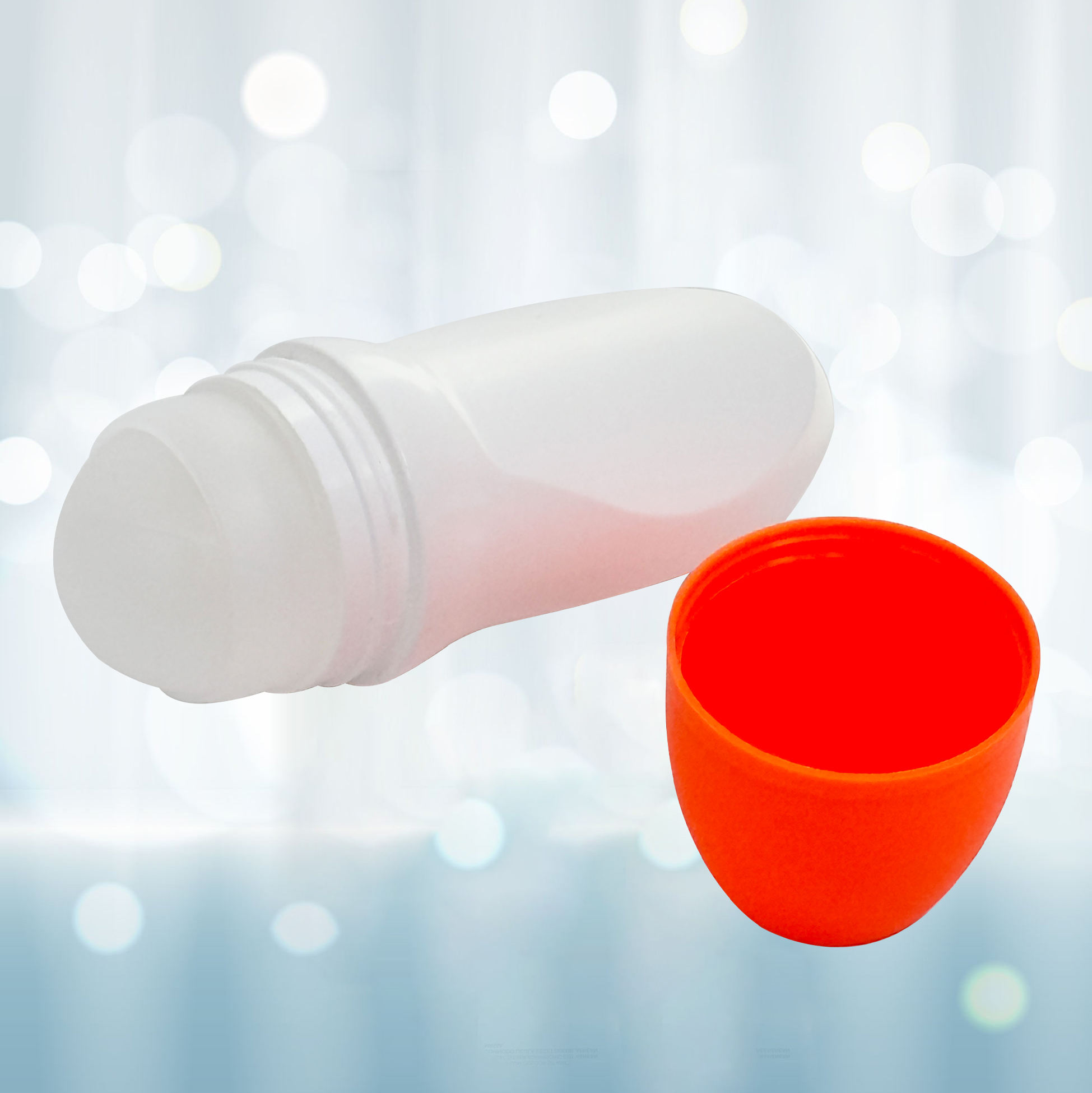 Reusable Clear Roller Ball Deodorant Bottles