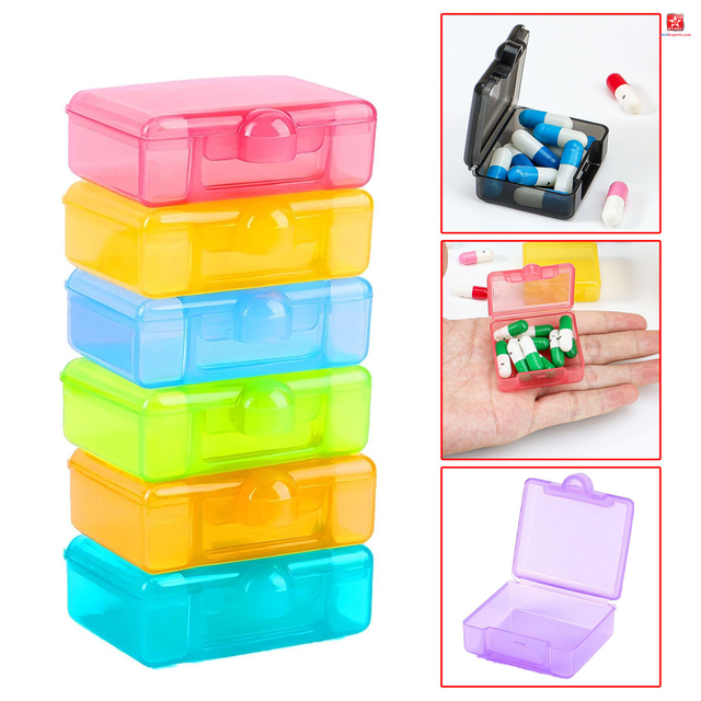 Colorful Plastic Single Compartment Pill Boxes