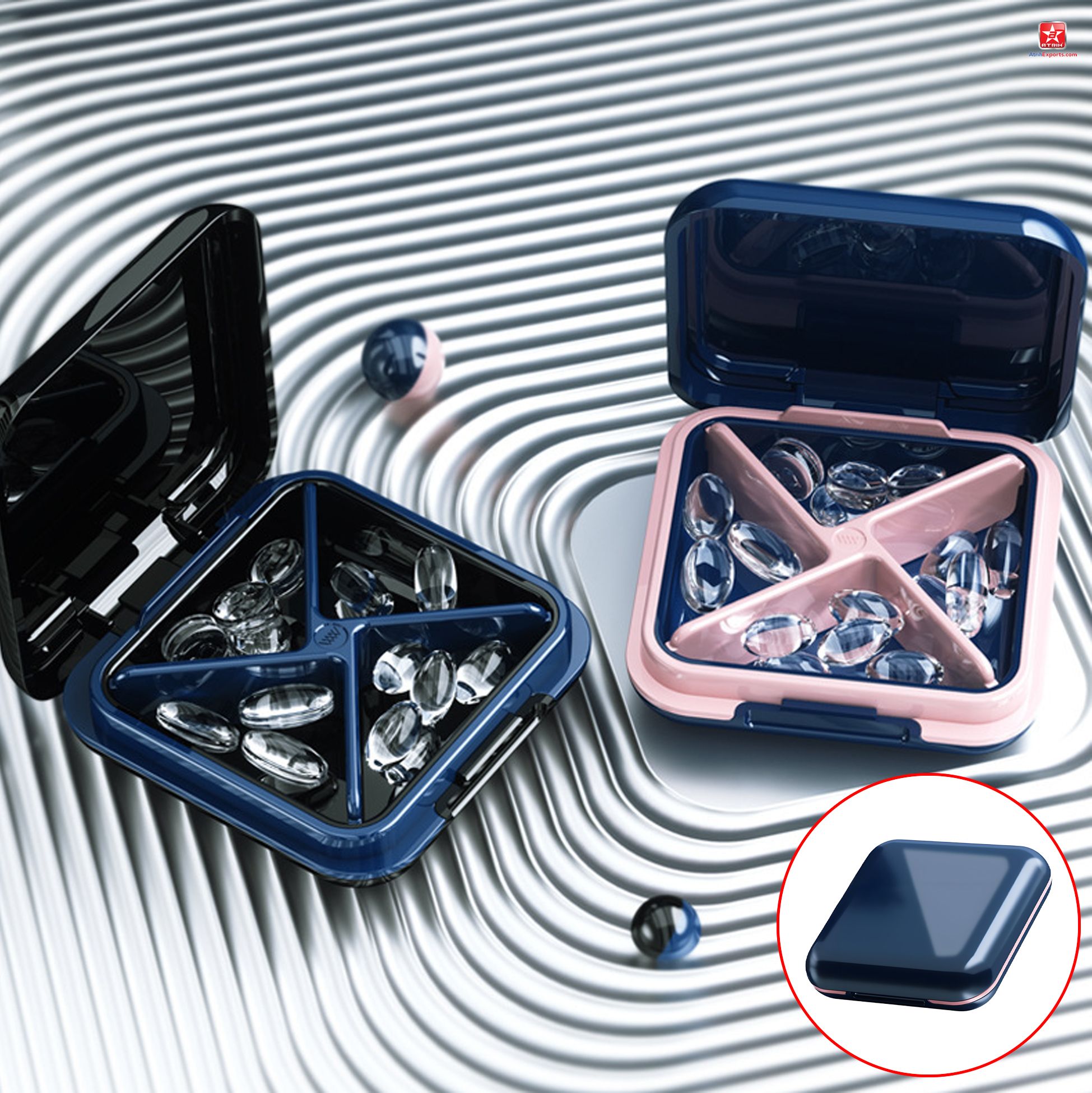 Portable Compartment Pill Organizer