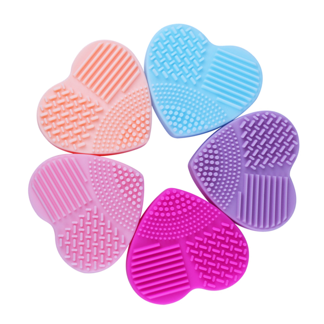 Heart Shaped Silicone Makeup Brush Cleaner