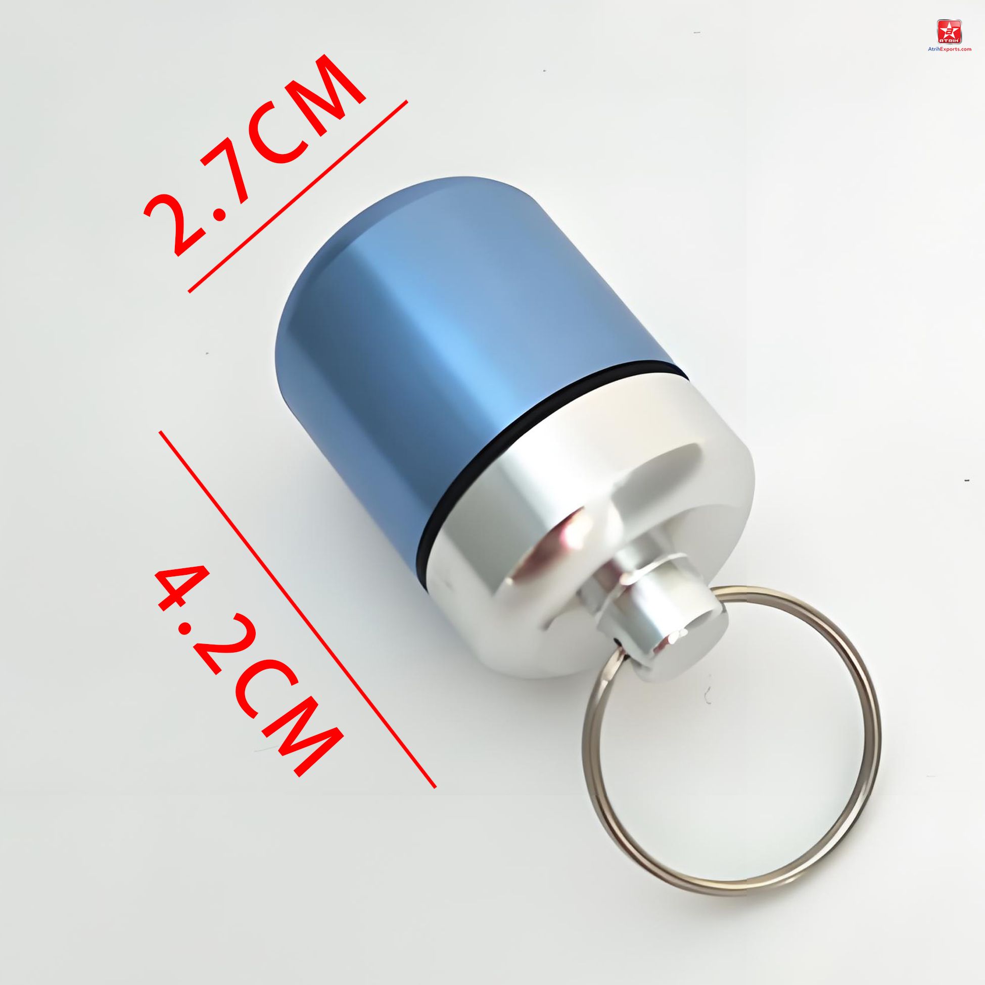 Mini Metal Pill Container Keychain
