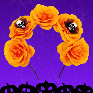 Skull Flower Headband for Halloween