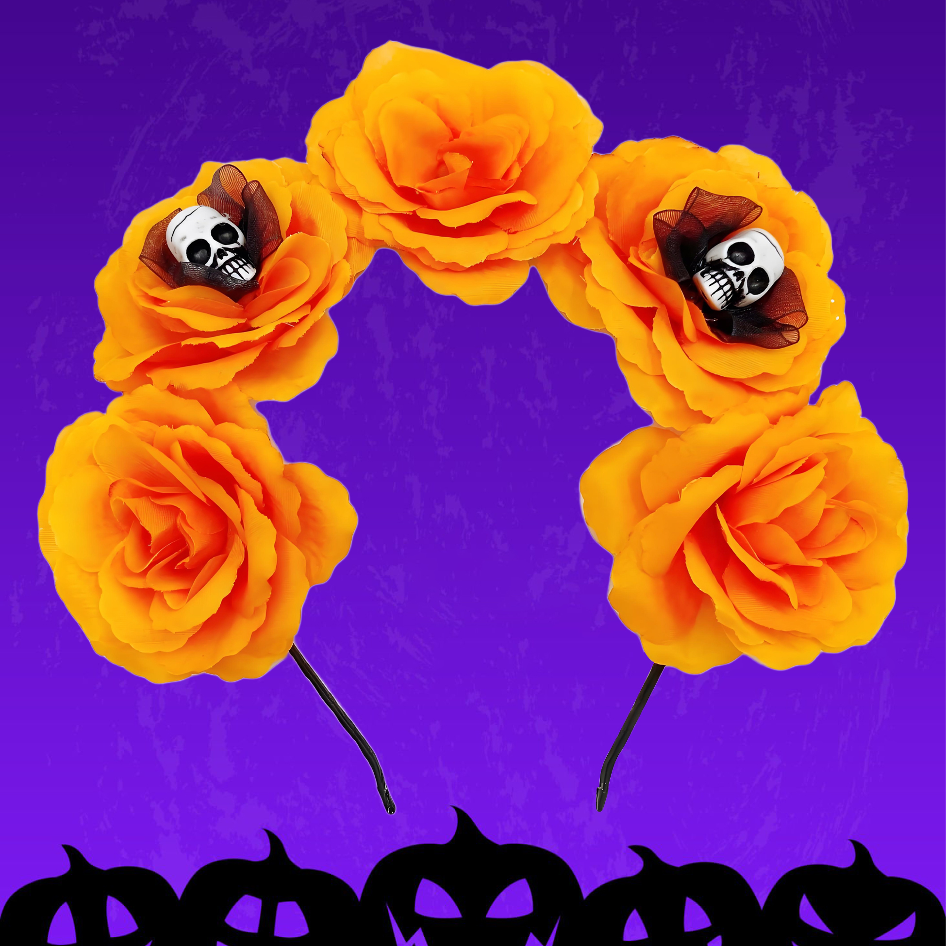 Skull Flower Headband for Halloween