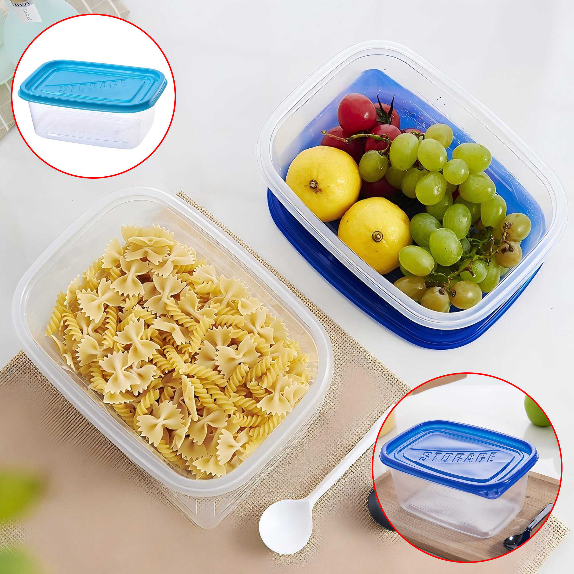 Rectangular Plastic Storage Container 