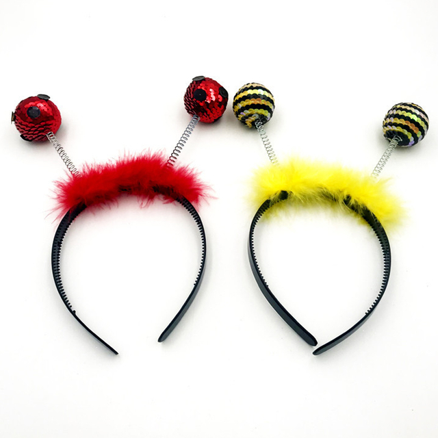 Bee - inspired Headband with Sequined Balls