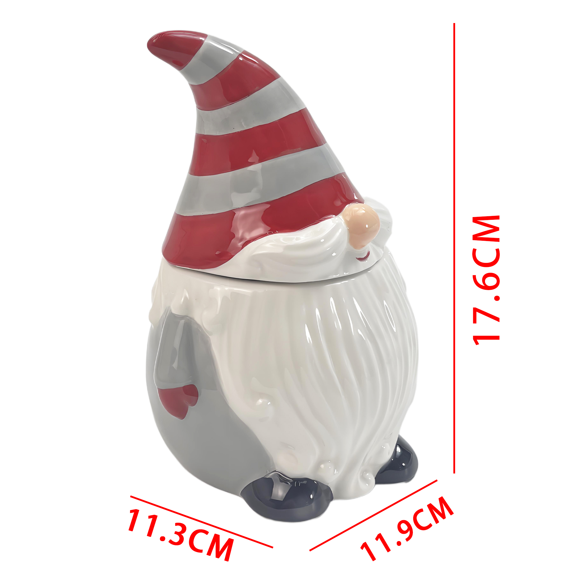Christmas Themed Gnome Shaped Ceramic Kitchen Storage 