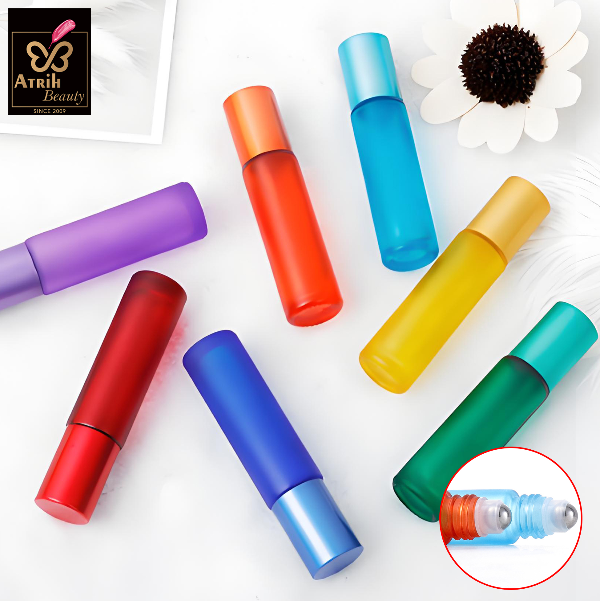 10ml Glass Roller Bottle with Gold Cap