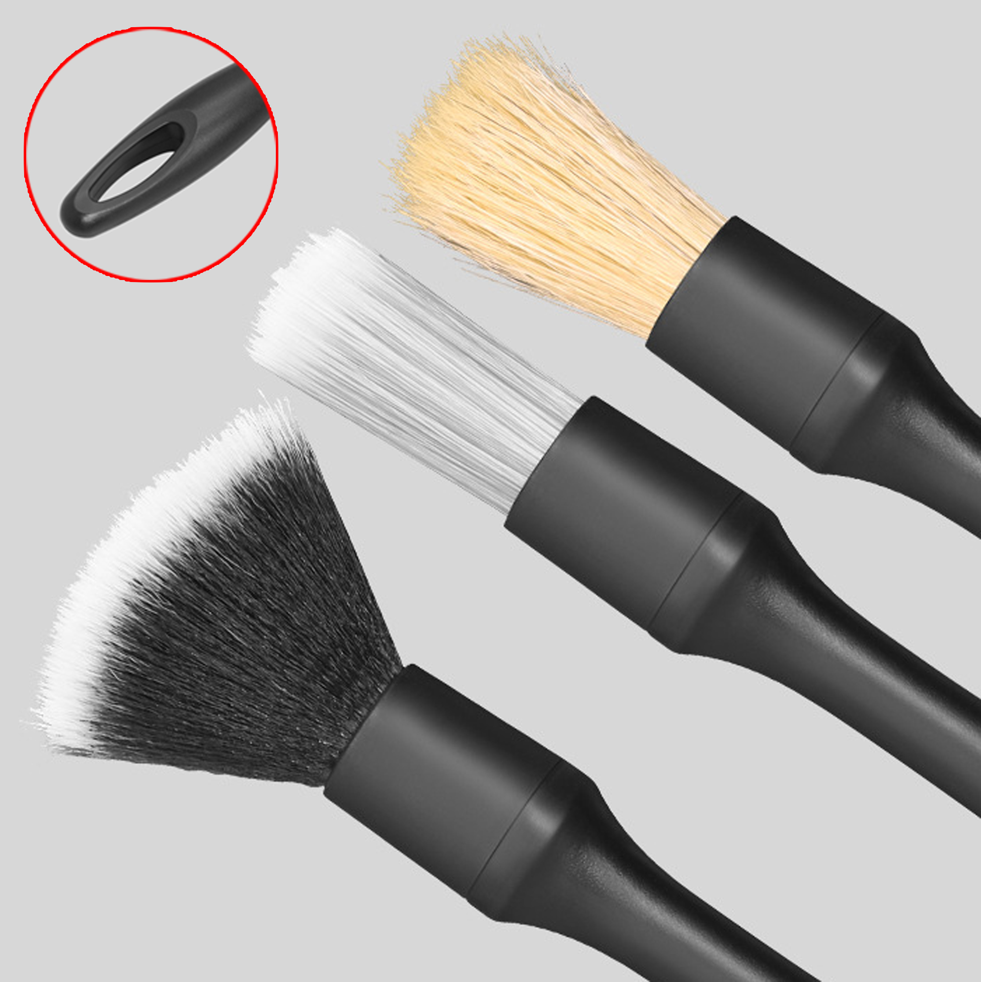 3 Pieces Professional Car Cleaning Brush Set