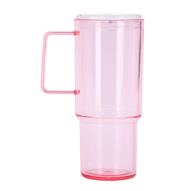 150ML Transparent Plastic Mug with Handle