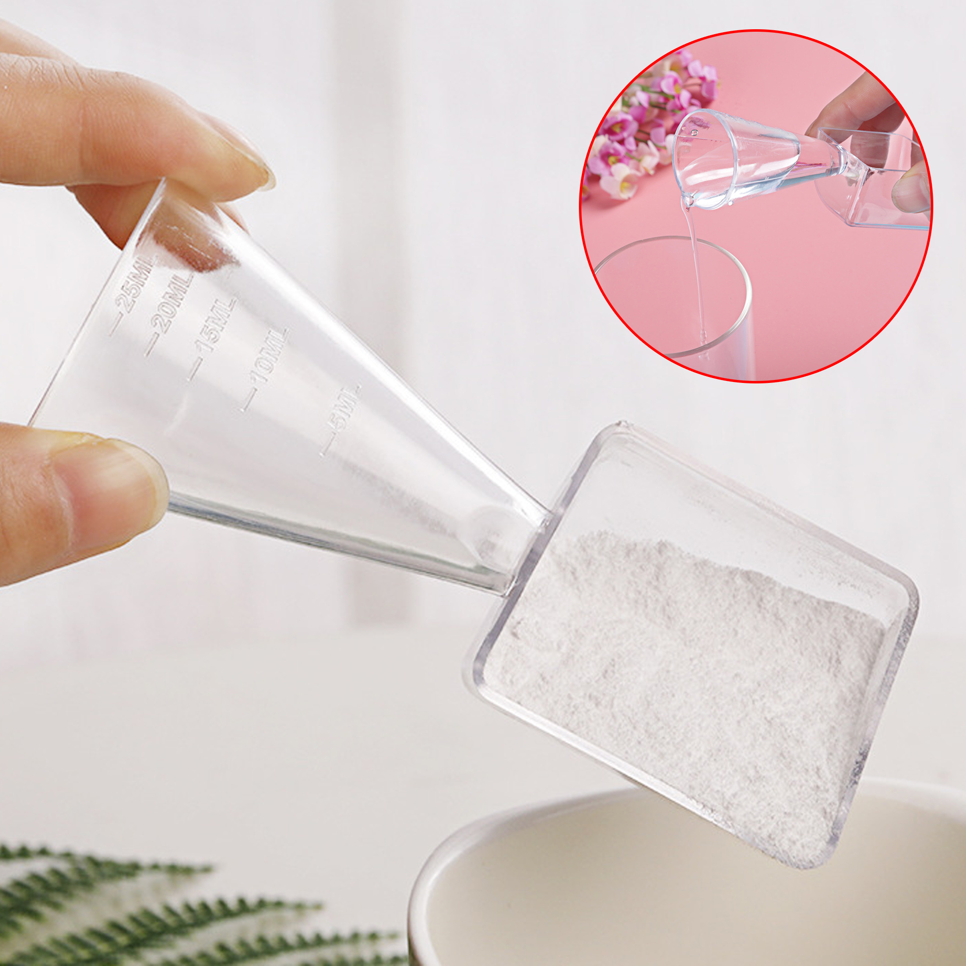 Transparent Silicone Liquid & Powder Measuring Spoon