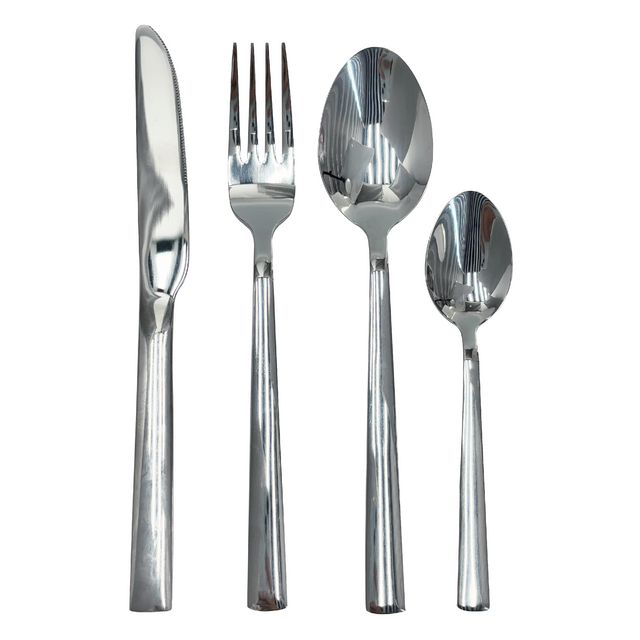 Gold/Silver Plated Striped Design Stainless Steel Cutlery Set