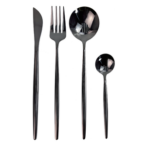 Black Stainless Steel Cutlery Set
