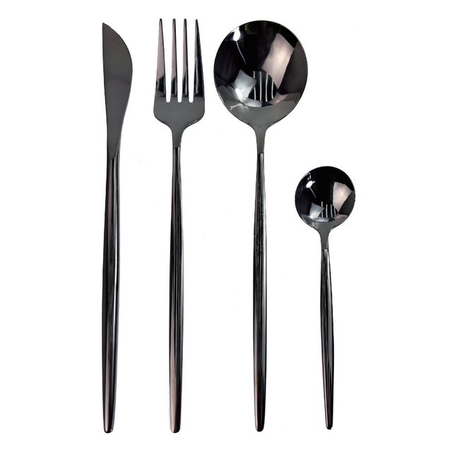 Black Stainless Steel Cutlery Set