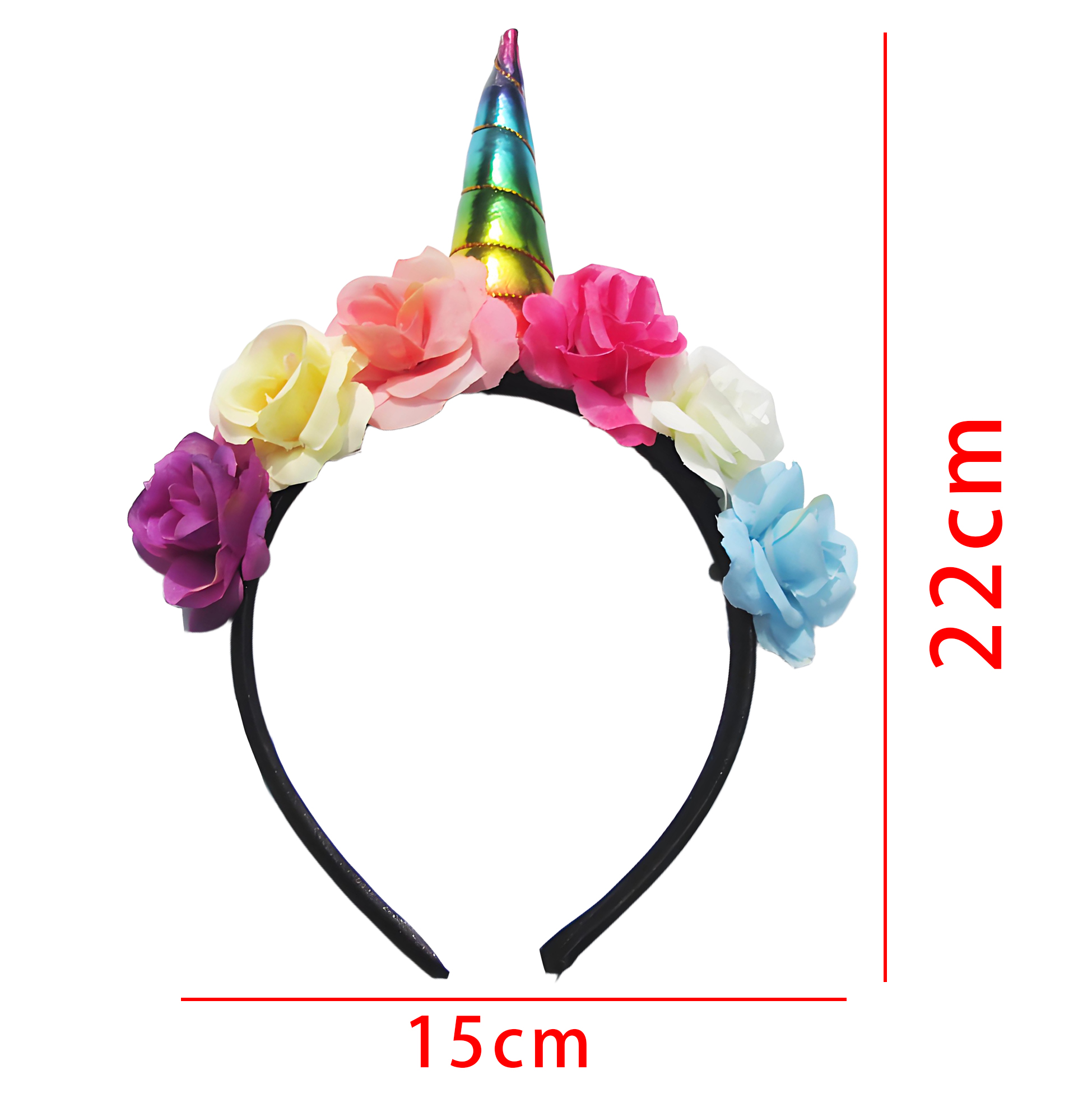 Unicorn Headband with Flower Decoration