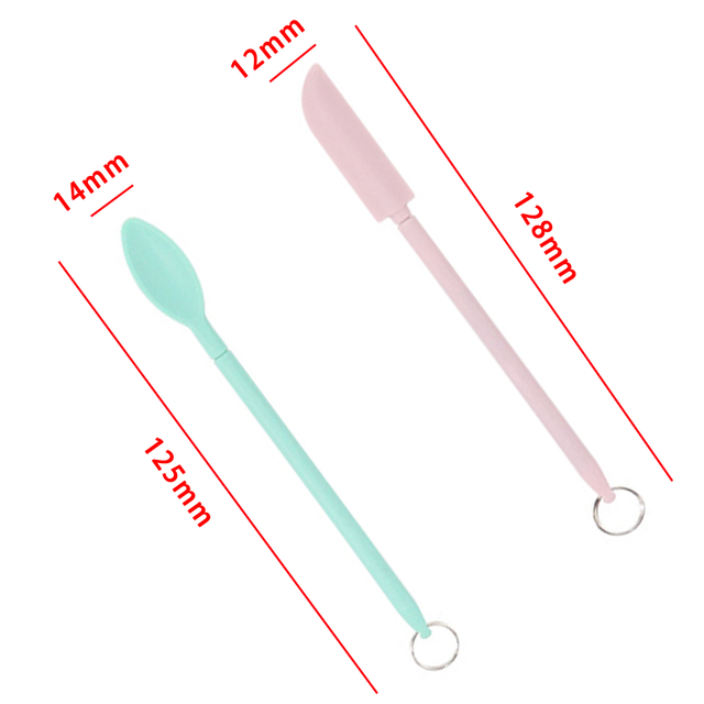 2pcs Colorful Silicone And Stainless Steel Spatula Set