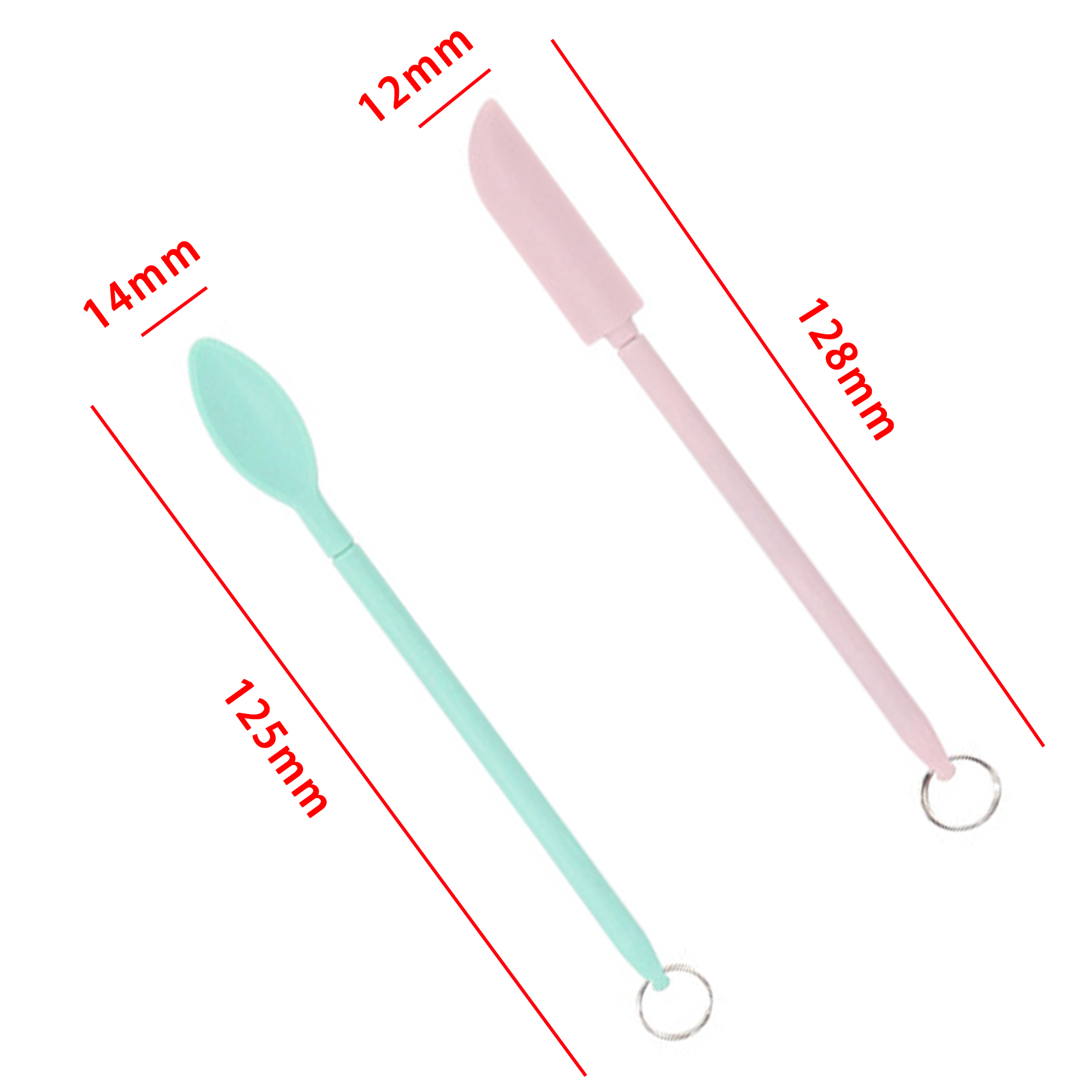 2pcs Colorful Silicone And Stainless Steel Spatula Set
