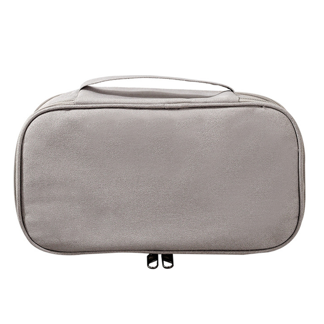 Gray Travel Bra And Underwear Organizer Bag