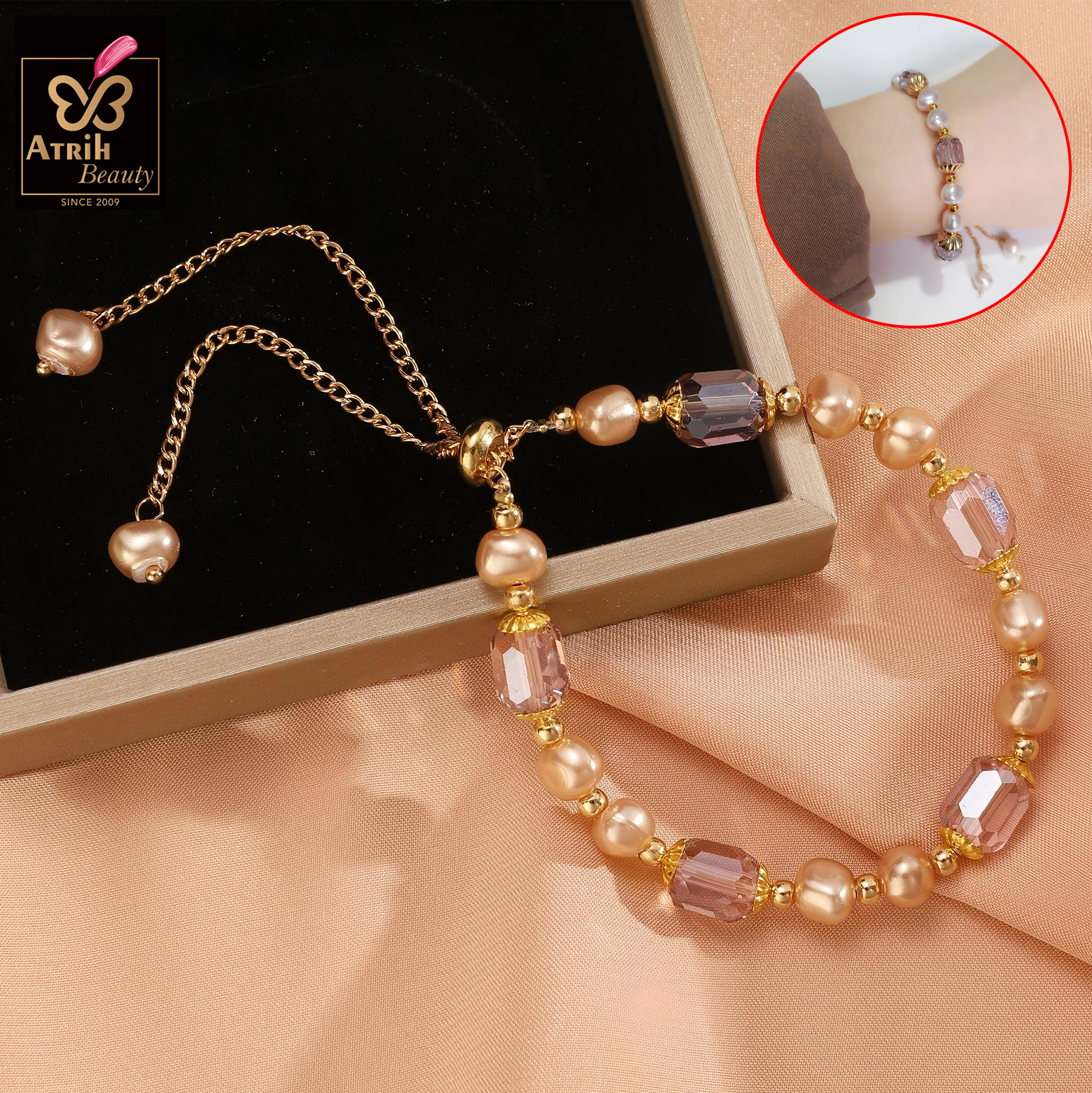 Pearl & Crystal Bracelet 
