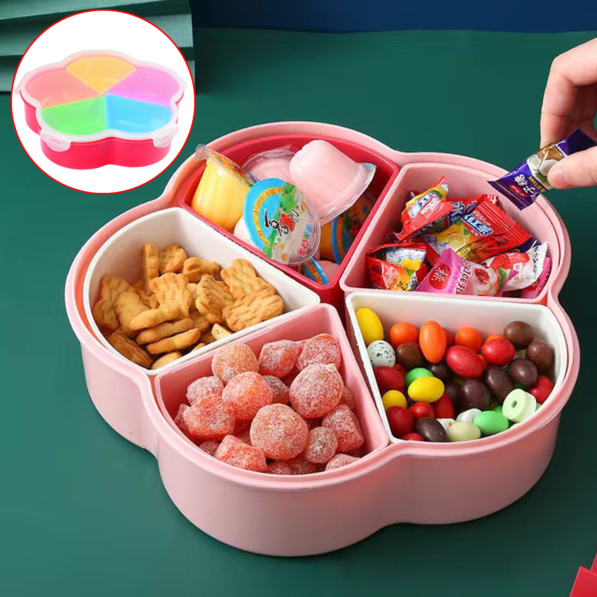Petal - shaped Divided Treat Holder