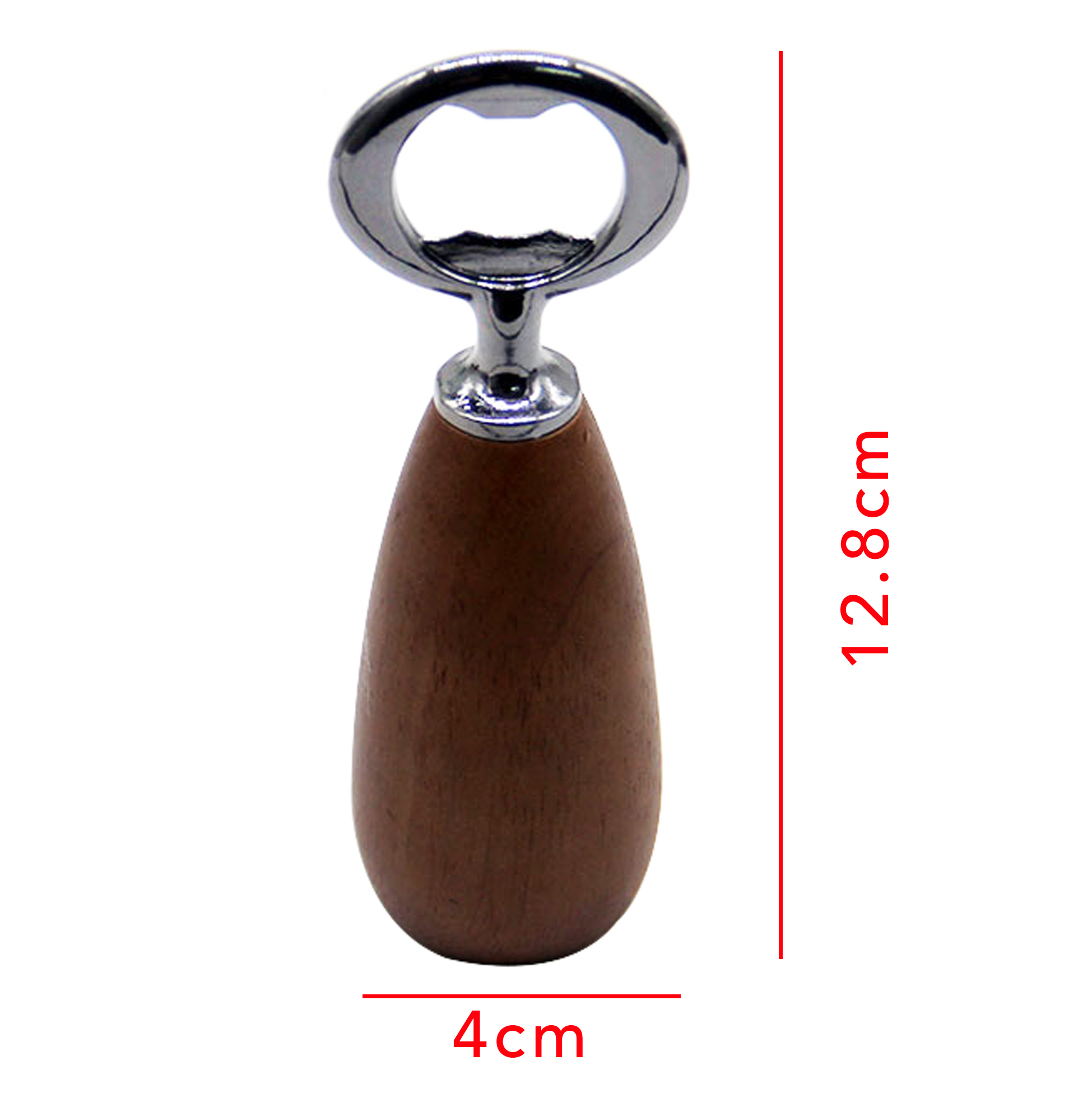 Rubber Wood Handled Bottle Opener