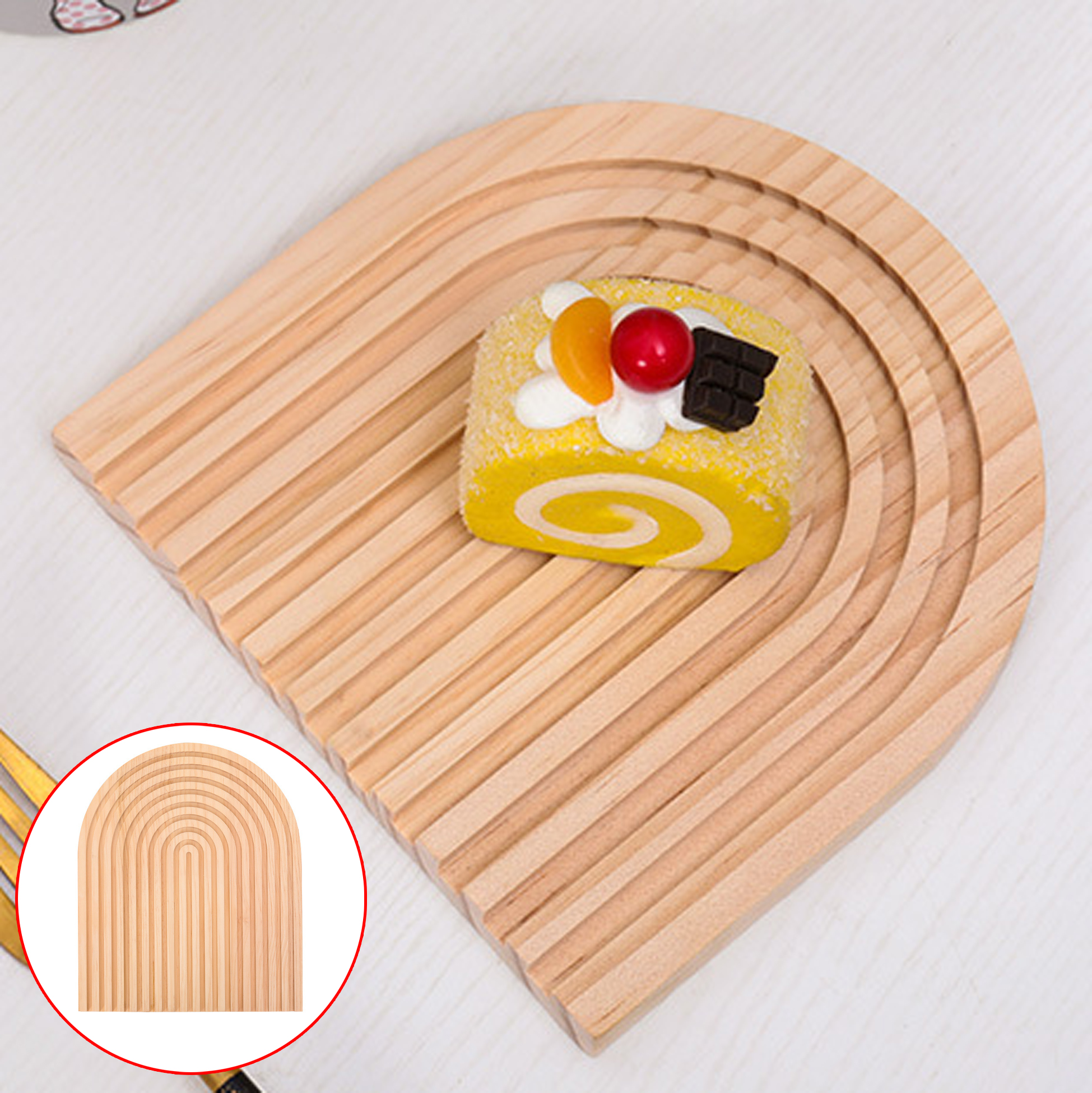 Wooden Arch Shaped Serving Board