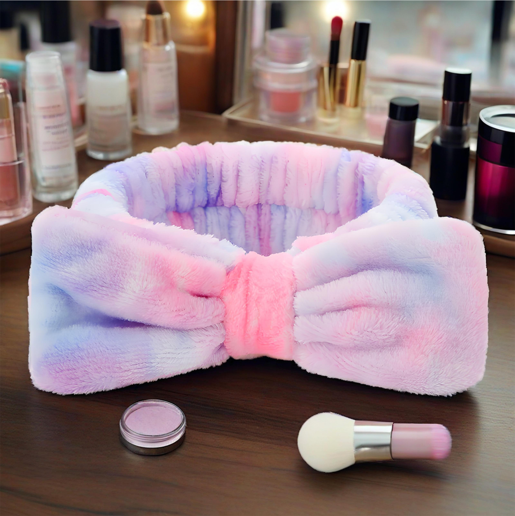 Tie-Dye Plush Bow Hairband