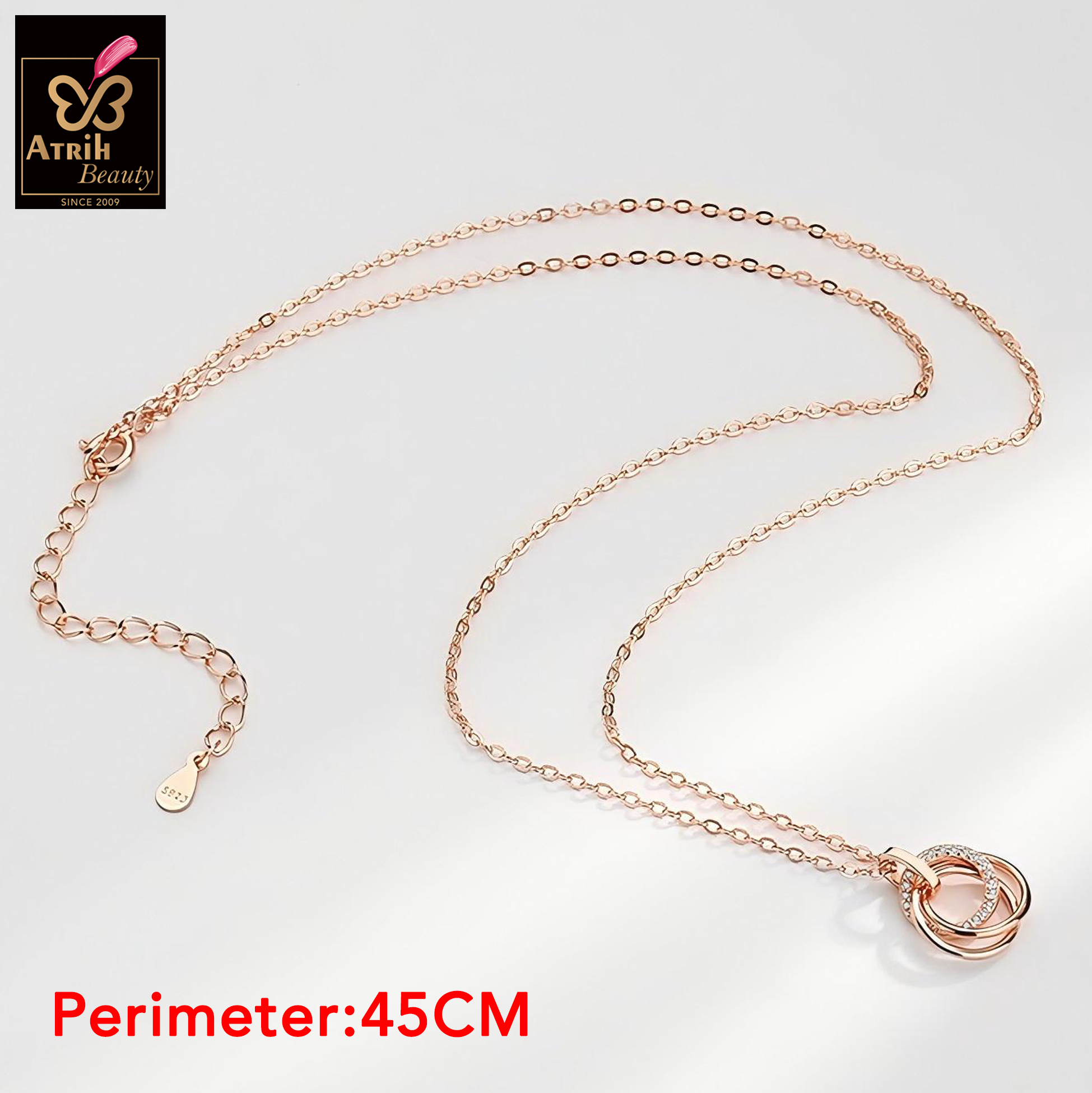 Interlocking Rings Pendant Necklace