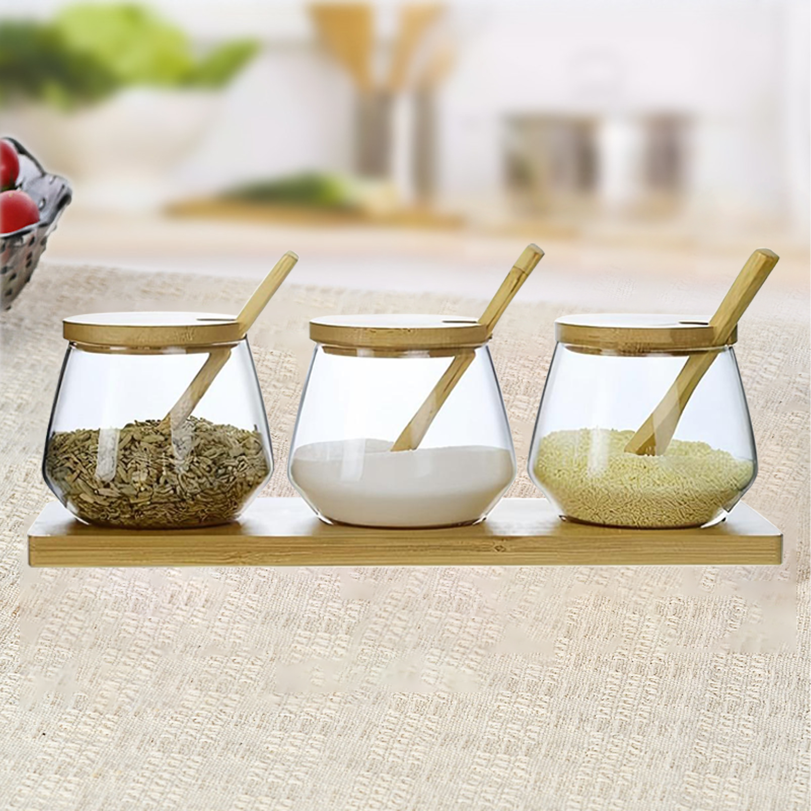 Kitchen 3-Piece Seasoning Containers