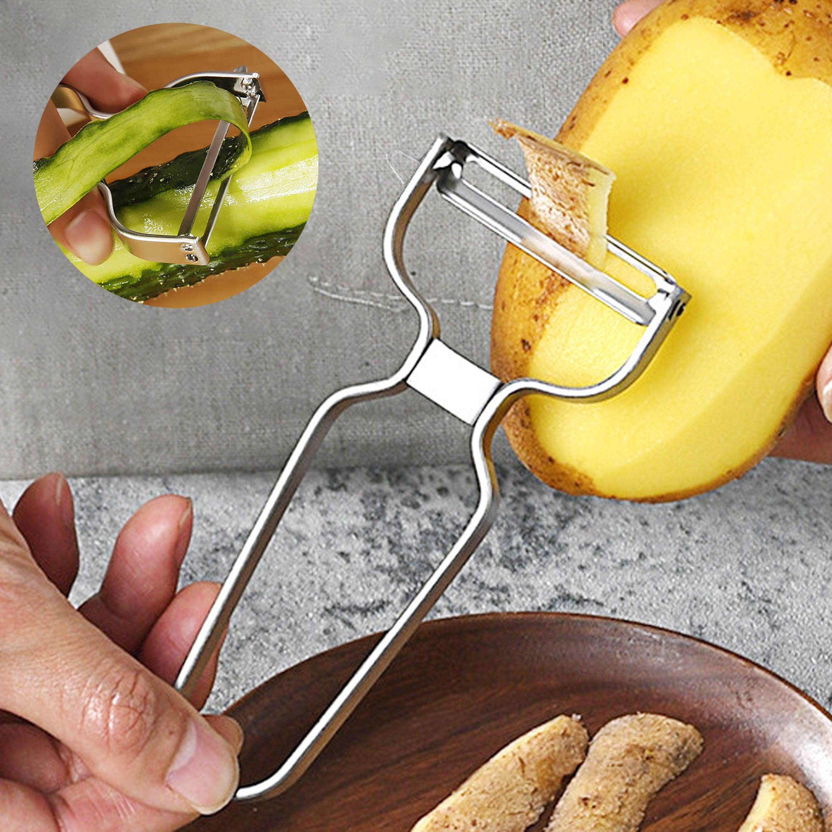Premium Stainless Steel Swivel Peeler