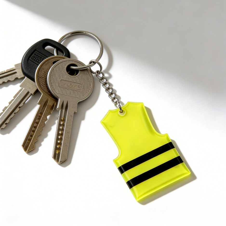 Safety Vest Keychain Hi-Vis Vest Keyring