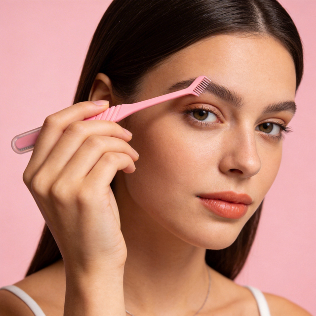 2-in-1 Eyebrow Razor & Comb Tool for Women