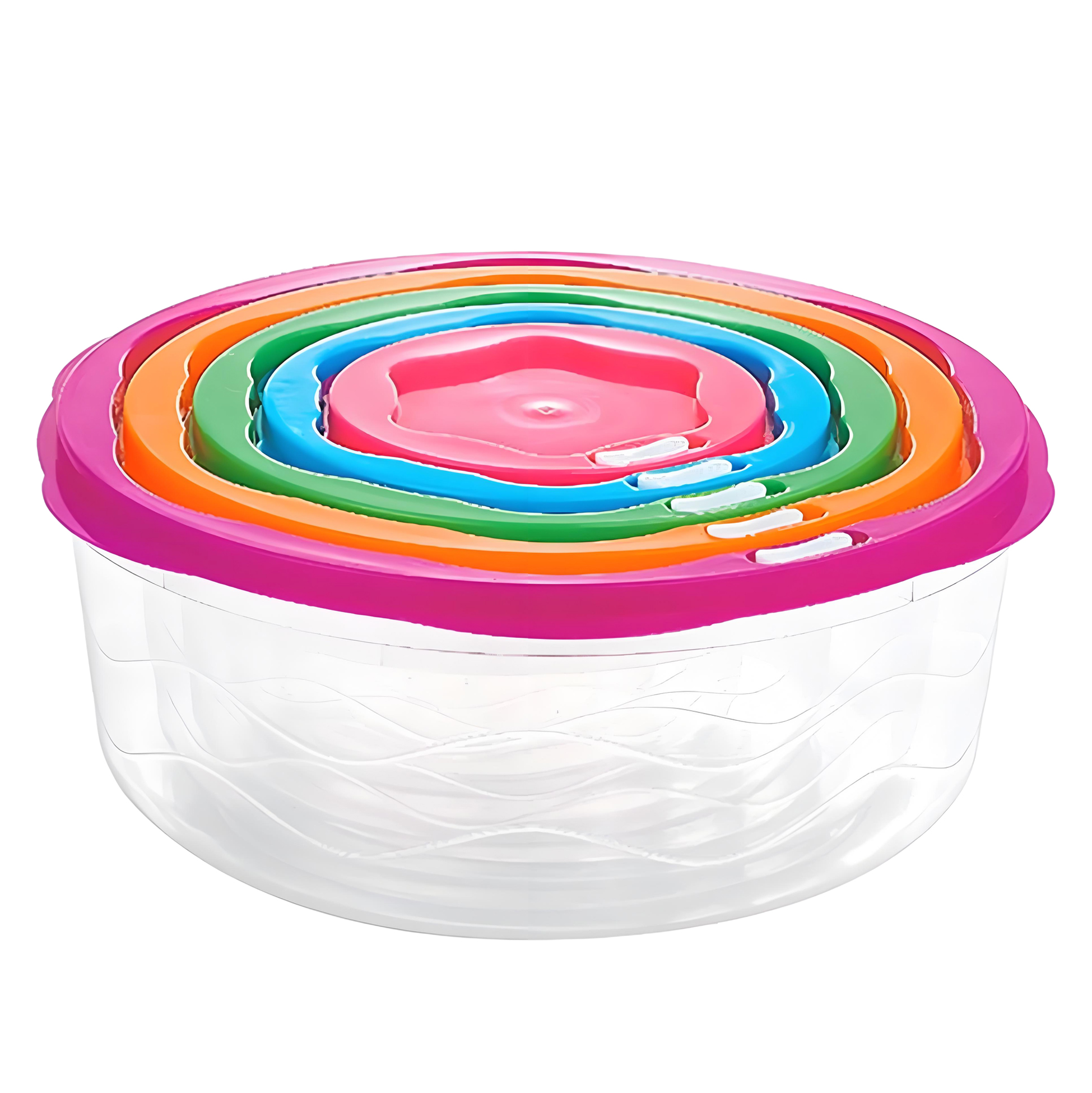 5 Piece Plastic Food Storage Bowl Set