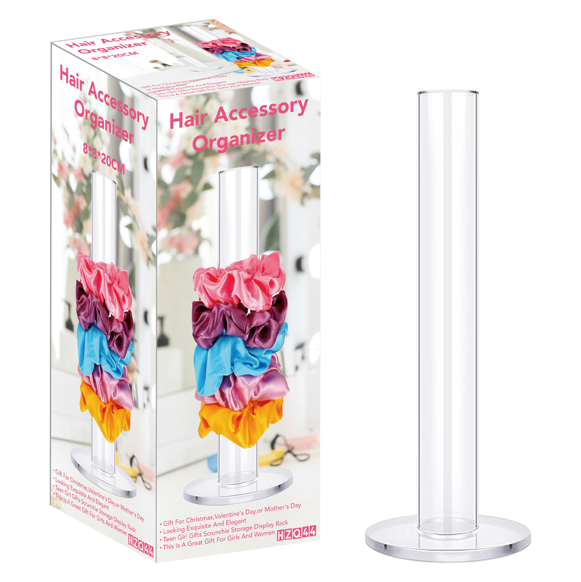 Clear Acrylic Scrunchie Organizer Stand