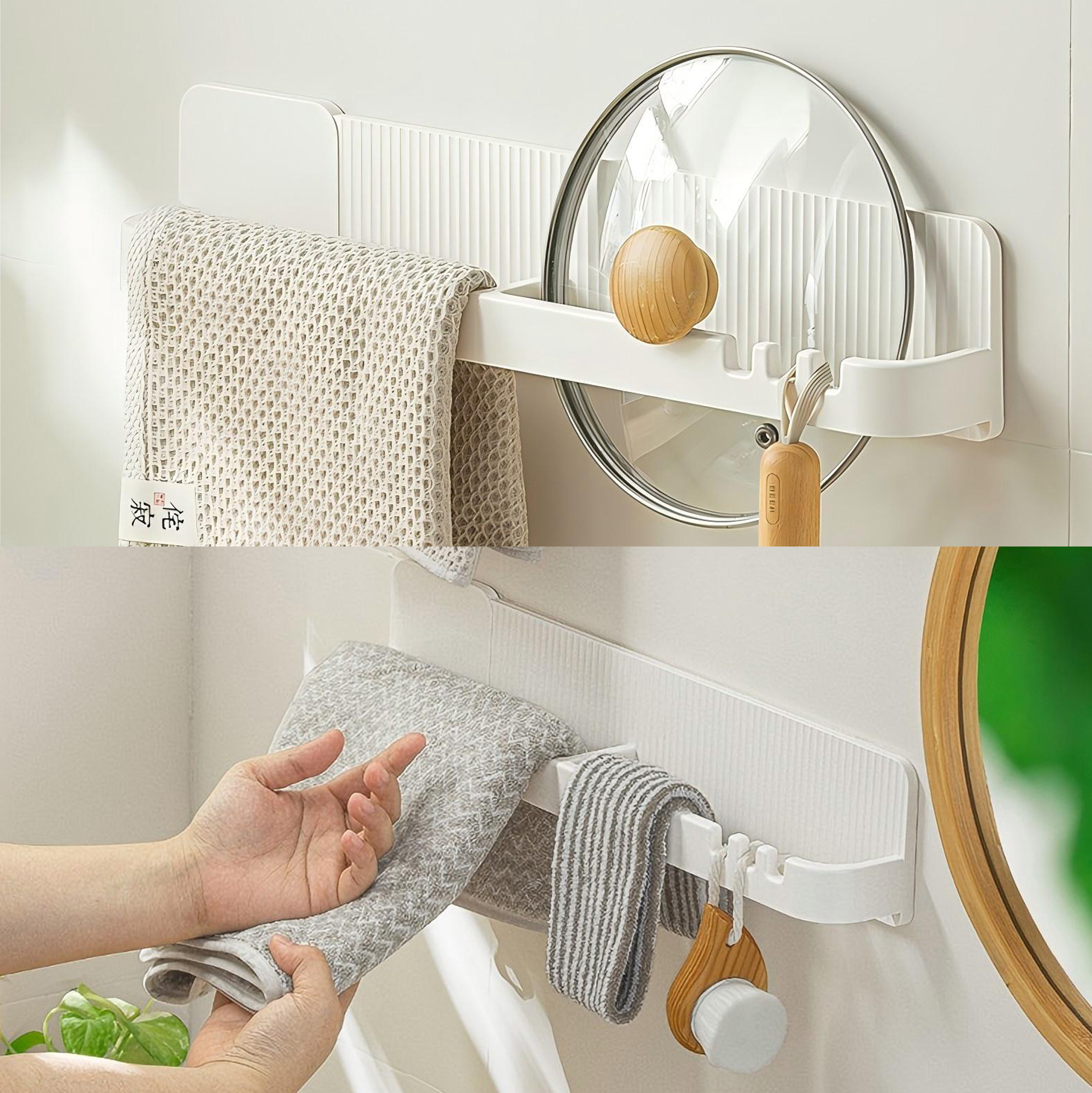 Wall Mounted Slipper Organizer Rack