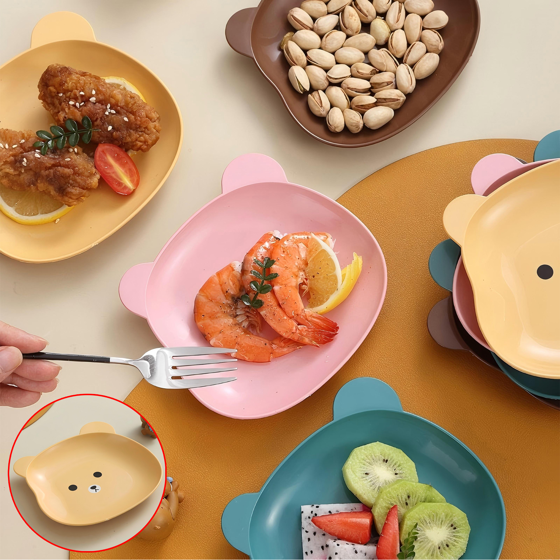 10 Piece Bear Shaped Dinner Plates Set