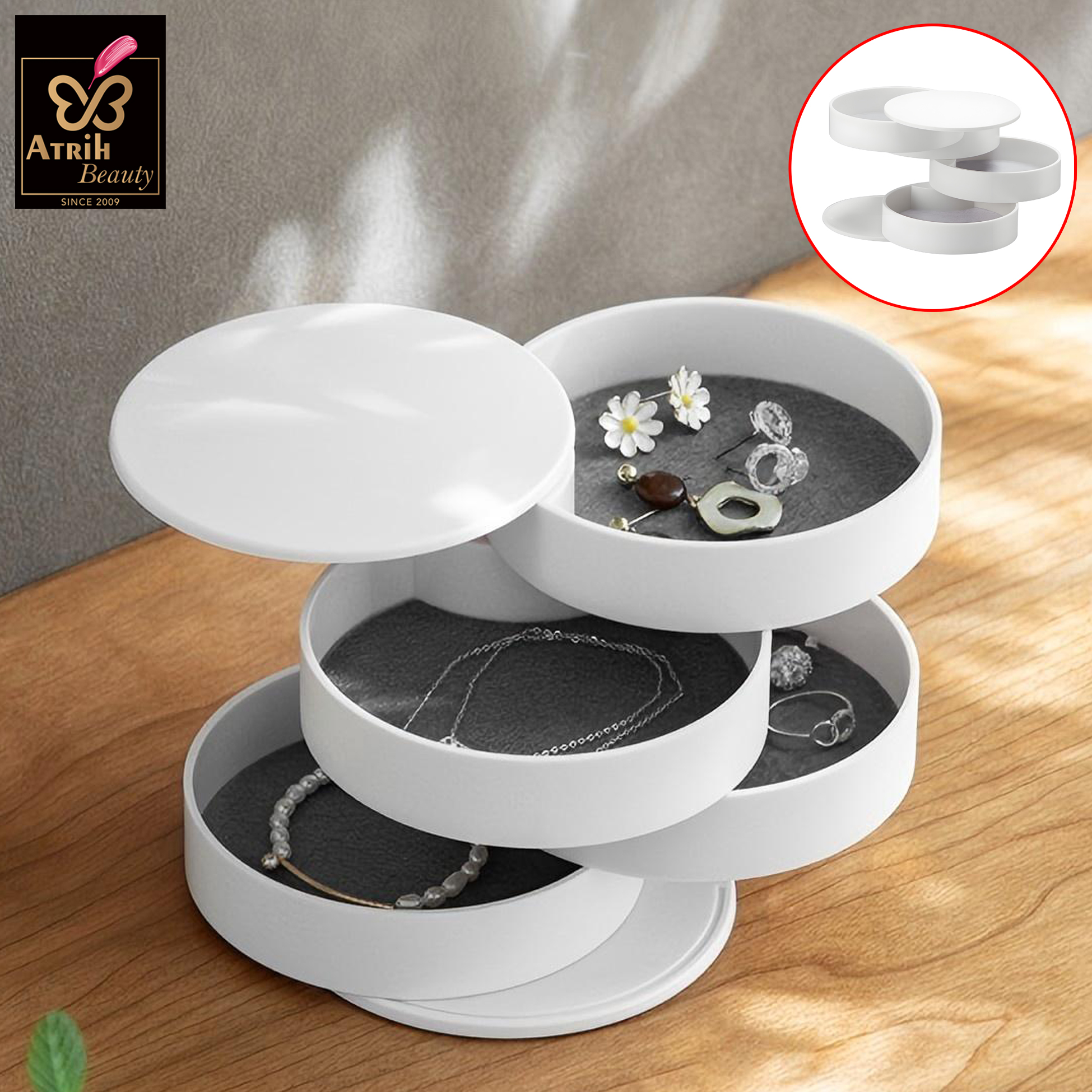 Stackable Round Jewelry Organizer